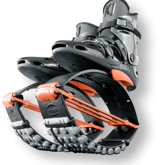 Jumping Shoes, Jump Boots, Kangoo Jumps, Black Orange, KJ XR3 – Image 1