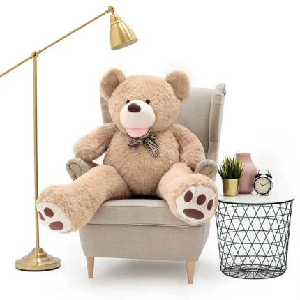 Big Plush Teddy Bear, Soft Toy, 130 Cm, 51 Inches, 4.3 Feet, Light Brown, Bobo