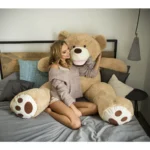 Big Plush Teddy Bear, Soft Toy, 130 Cm, 51 Inches, 4.3 Feet, Light Brown, Bobo – Image 4